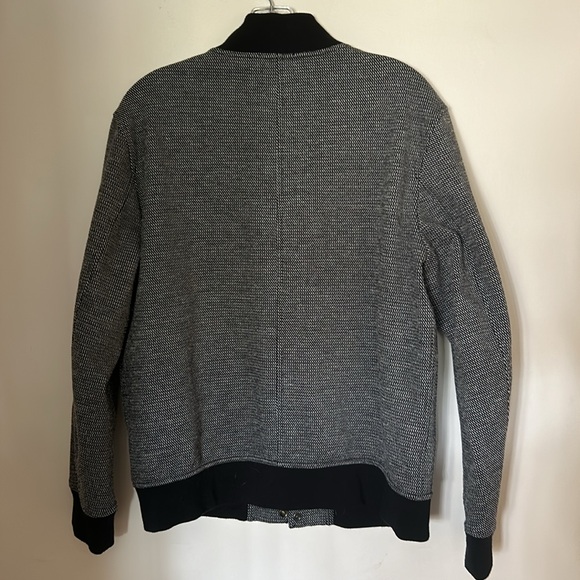 Club Monaco Grey tweed bomber jacket - Picture 3 of 5